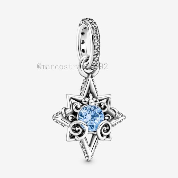 Pandora Cinderella Blue Star Pendant - Picture 1 of 4